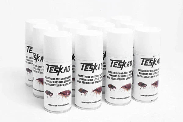 Anti puces aérosol insecticide Teskad régulateur de croissance 150ml en lot de 12
