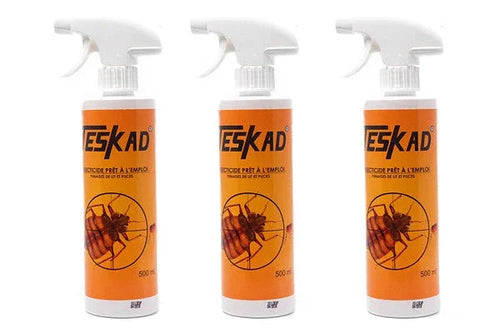 Spray insetticida antipulci Teskad in confezione da 3
