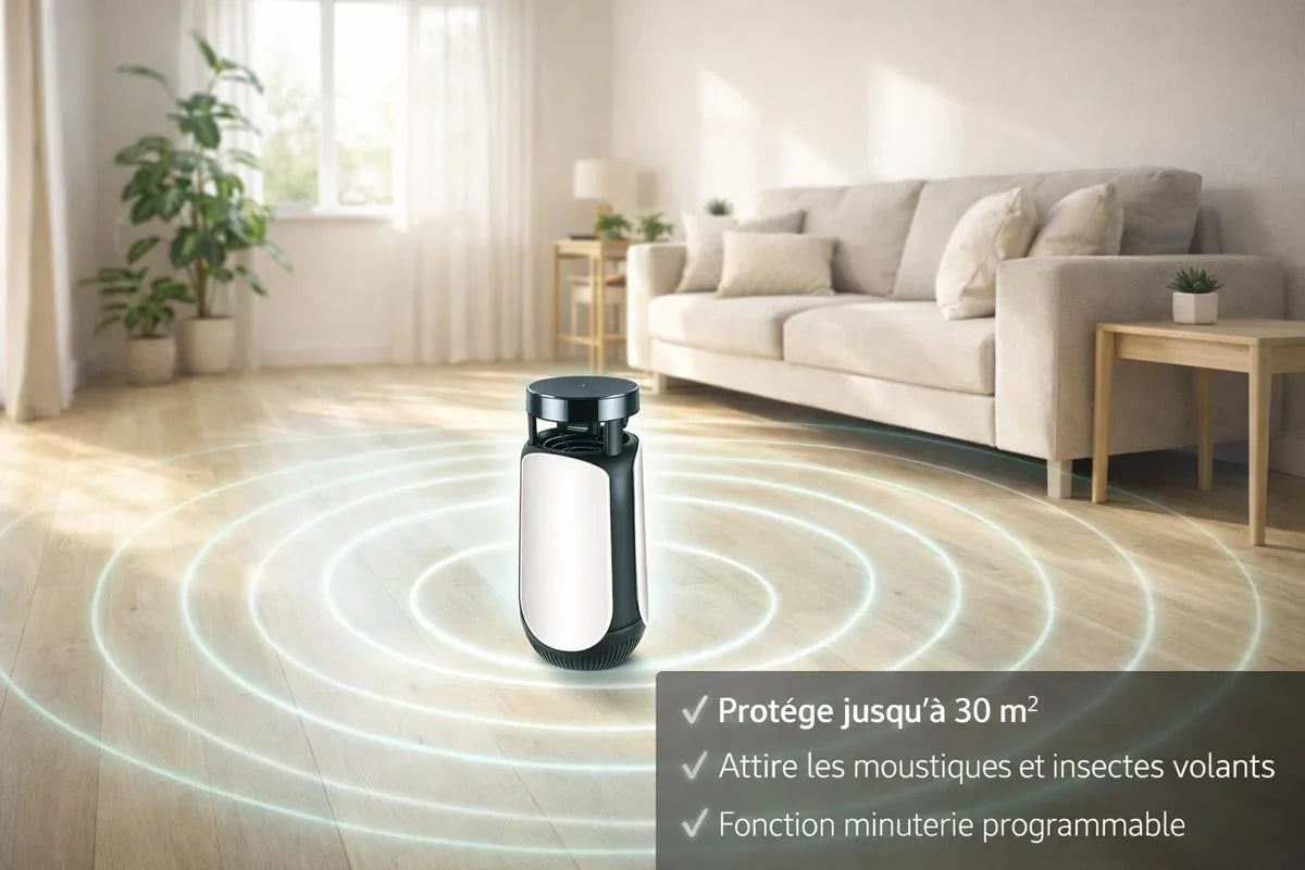 Exterminateur d’insectes Protect® – appareil anti-moustiques intérieur avec attractif – 30 m²
