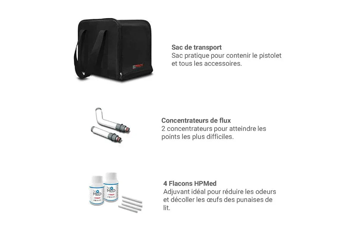Nettoyeur Vapeur Anti-Punaises de Lit 2en1 – Polti Vaporetto Pro 100 + Sani System Gun