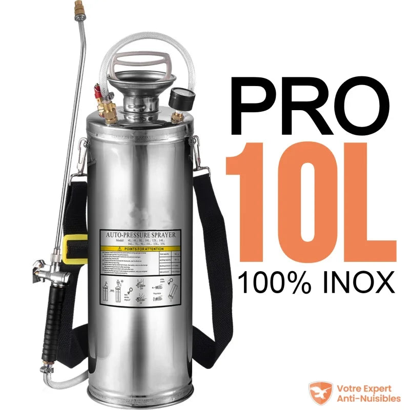 Polverizzatore professionale Pulverinox in acciaio inossidabile (10 litri)
